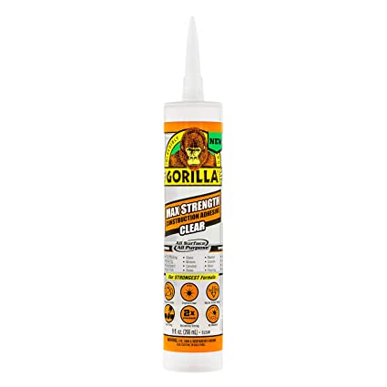 Gorilla CA Construction Adhesive: Max Strength Clear: 9 oz. Cartridge (Clear)