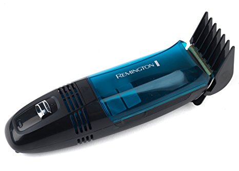 Remington HC6550 Cordless Rechargable Vacuum Hair Clipper and Trimmer, Titanium