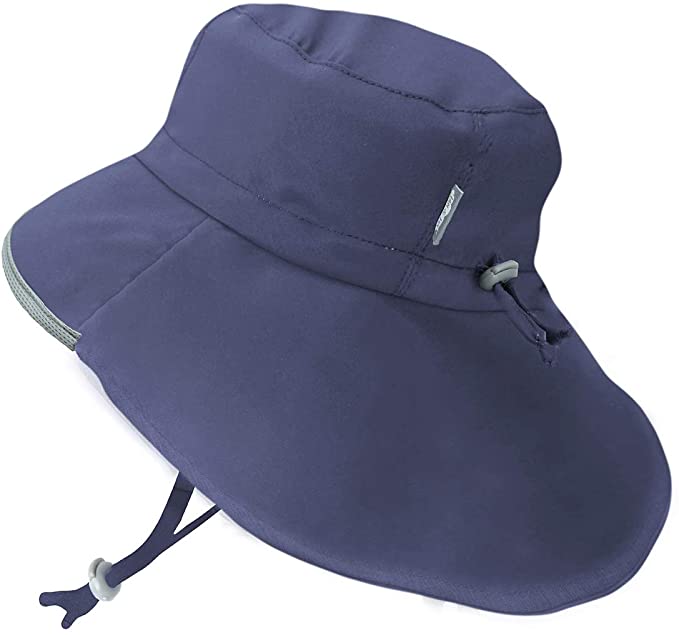 JAN & JUL Kids' GRO-with-Me Aqua-Dry Adventure Hat | 50  UPF Wide Brim Water-Repellent Sunhat