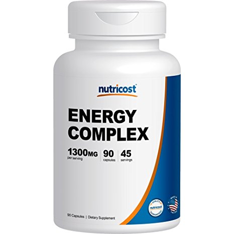 Nutricost Energy Pills, 90 Capsules - With Natural Occurring Caffeine - Veggie Capsules - Premium Energy Complex