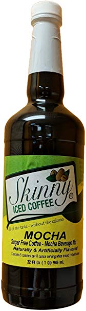 Skinny Iced Coffee - Mocha - Flavored Coffee Concentrate - Only 2 Weight Watchers Point Per 16 Oz Drink
