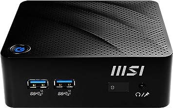 MSI Cubi N JSL Intel Pentium N6000 Desktop PC, 4GB RAM, 128GB SSD, Mini PC, SFF, USB 3.2 Gen2, HDMI, VGA, LAN, WiFi, BT, VESA, Win11 PRO