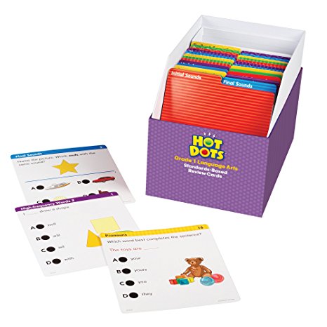 Educational Insights Hot Dots Standards-Based Review Cards—Grade 1 Language Arts