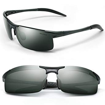 REVOLV POLARIZED MEN'S SUNGLASSES | SPORT WRAP STYLE | ALUMINUM METAL FRAME | PERFECT FOR DRIVING CYCLING RUNNING
