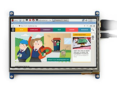 Waveshare 7inch HDMI LCD (C) Capacitive Touch Screen Display Supports Various Systems for All Ver. Raspberry pi 3 Model B/ 2B/B /B/A BeagleBone Black Banana Pi/Pro Video Photo Kit
