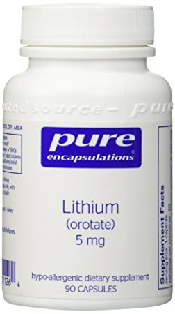 Pure Encapsulations - Lithium (Orotate) 5 mg - Hypoallergenic Supplement Supports Healthy Mood, Emotional Wellness, Behavior and Memory* - 90 Capsules