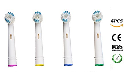 Generic Oral B Compatible Brush Head Replacement for Oral B (4 Count) by Baining 118