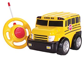 Kid Galaxy My First RC School Bus. Toddler Remote Control Toy, Yellow, 27 MHz
