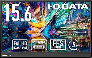 IODATA モバイルモニター 15.6インチ 持ち運び フルHD (Switch/PC対応/HDMI(ミニ)/Type-C/土日サポート/日本メーカー) EX-YC162H