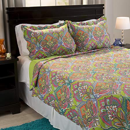 Lavish Home Gracie 3 Piece Quilt Set - King