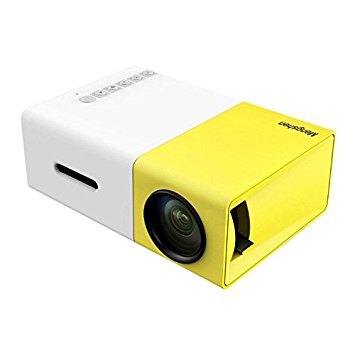 Mengshen Portable LED Projector Home Cinema Theater with PC Laptop USB/SD/AV/HDMI Input for Video Movie Game Home Entertainment with Remote Control MS-YG300A