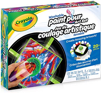 Crayola Washable Paint Pour Art Set, Holiday Toys, Gift for Boys and Girls, Kids, Stocking , Arts and Crafts, Gifting