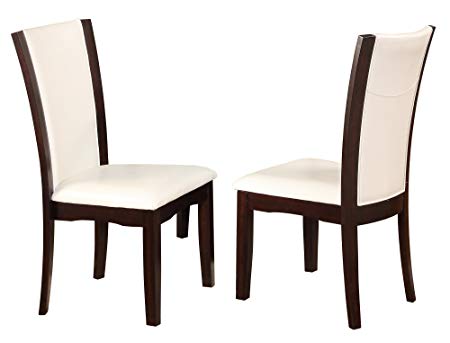 Crown Mark Camelia Side Chair White - Set of 2