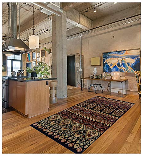 Superior Adena Collection 8' x 10' Area Rug, Attractive Rug with Jute Backing, Durable and Beautiful Woven Structure, Bright and Bold Southwest Style Pattern