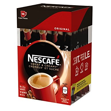 Nescafé Sweet and Creamy Original Sachets 18x22g (Pack of 6, 108 Cups)