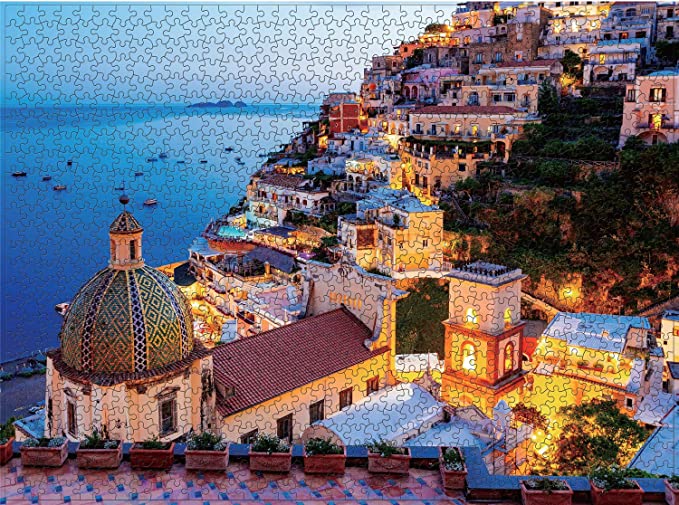 Jigsaw Puzzle 1000 Piece for Kids Adult Large Puzzle Game Toys Gift Creativity Decompression Decorative Puzzle DIY Cool and Challenge Art Picture -Amalfi Coast
