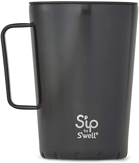 S'ip by S'well 21415-B19-23901 Takeaway Mug, 15oz, Coffee Black