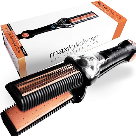 MaxiGlide RP - Hair Straightener - Controlled Steam Burst Technology - Styling and Detangling - 1 1/2 Plates