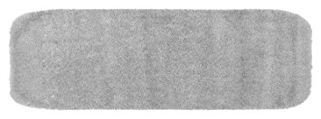 Garland Rug Traditional Plush Washable Nylon Rug, 22-Inch by 60-Inch, Platinum Gray