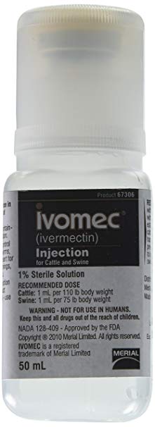 Merial 000683 Ivomec Parasiticide Injection for Swine & Cattle, 50ml