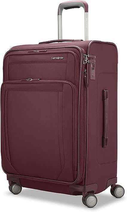 Samsonite Lineate DLX Softside Expandable Luggage with Spinner Wheels, Merlot