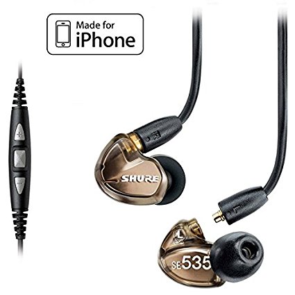 Shure SE535-V Earphones and Music Phone Cable with Remote and Mic for iPhone, iPod and iPad