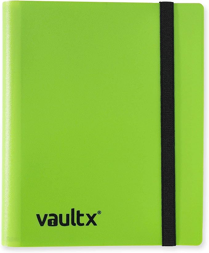 Vault X ® Binder - 4 Pocket Trading Card Album Folder - 160 Side Loading Pocket Binder for TCG Green