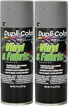 Dupli-Color HVP109 Medium Gray High Performance Vinyl and Fabric Spray - 11 oz. … (2 Pack)