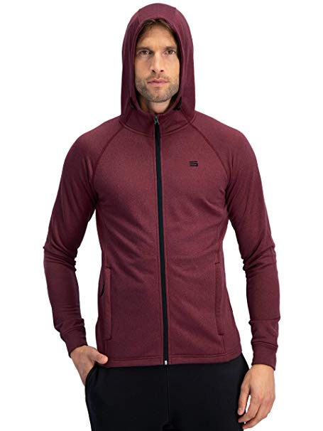 Sweatshirts for Men Zip Up Hoodie - Dry Fit Full Zip Jacket, French Terry Fabric