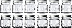 8 oz Mason Jars with 1 piece lids (12-Count) Food-Grade Safe, Versatile