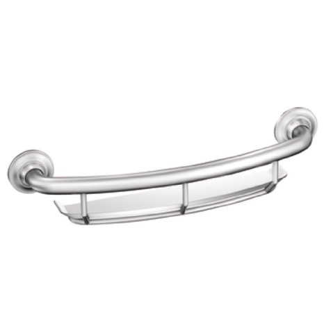 LR2356DCH Moen LR2356DCH Home Care 16-Inch Grab Bar with Shelf Chrome