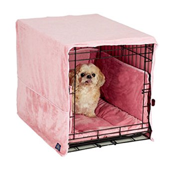 New Double Door 3 Piece Crate Bedding Set. THE ORIGINAL CRATE COVER, CRATE PAD AND BUMPER JUST GOT BETTER! Fits Midwest Crate - by Pet Dreams