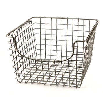 Spectrum Diversified Scoop Wire Storage Basket, Medium, Satin Nickel