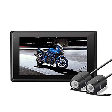 Motorcycle Dash Cam, OXOQO HD 3.0” 1080P 720P Front and Rear Motorbike Camera, Waterproof Motorcycle Driving Recorder with G-Sensor, Loop Recording, Nite Mode,WDR