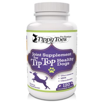 #1 BEST GLUCOSAMINE for dogs Hip and Joint Supplement 120 count Natural chewable supplement with Glucosamine Chondroitin MSM Sulfate High Strength 800 mg Tasty hip and joint arthritis pain relief supplement your dog will love 90 Day NO PROBLEM Customer Satisfaction Guarantee.
