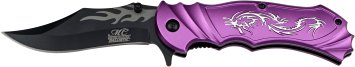 Masters Collection MC-A003 Series Fantasy Spring Assist Folding Knife, 4.5-Inch Closed