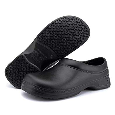 Women's and Men's Slip Resistant Work Shoes Comfort Slip on Chef or Nursing Shoes