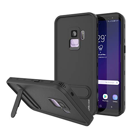 PunkCase Galaxy S9 Waterproof Case, [KickStud Series] [Slim Fit] [IP68 Certified] [Shockproof] [Snowproof] Armor Cover W/Built-in Kickstand   Screen Protector for Samsung Galaxy S9