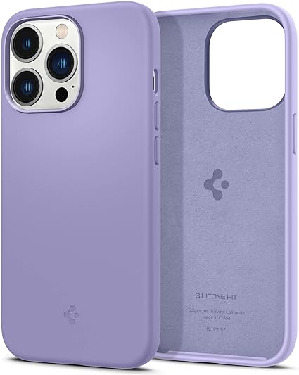 SPIGEN Silicone Fit Case Designed for Apple iPhone 13 Pro (2021)[6.1-inch] Soft Rugged Slim Cover - Purple