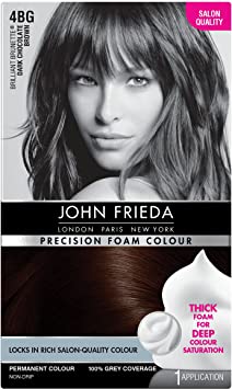John Frieda Precision Foam Colour Hair Dye, Number 4BG, Dark Chocolate Brown