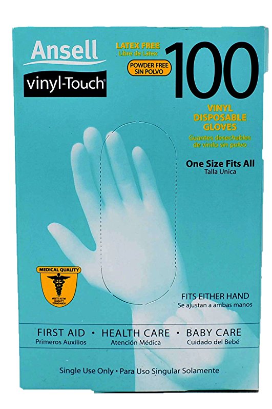 Ansell Vinyl Touch Gloves, 100ct