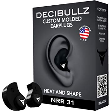 Decibullz - Custom Molded Earplugs, 31dB Highest NRR, Comfortable Hearing Protection for Shooting, Travel, Swimming, Work and Concerts