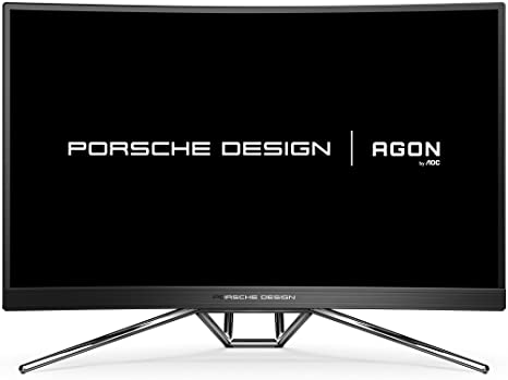 Porsche Design AOC Agon PD27 27" Gaming Monitor, 1000R Curved QHD (2560x1440), 240Hz 0.5ms, HDR400, FreeSync Premium Pro, Light FX, Quick Switch Keypad, Low Input Lag, Height-Adjust, 4Yr Re-Spawned