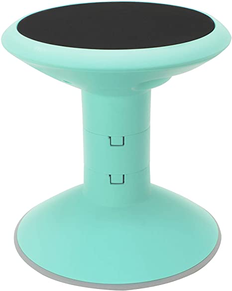 Storex Wiggle Stool, Adjustable Height 12”, 14”, 16”, or 18” for Active Seating in The Classroom, Teal (00306U01C)