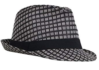 Verabella Women/Men's Summer Short Brim Straw Fedora Sun Hat