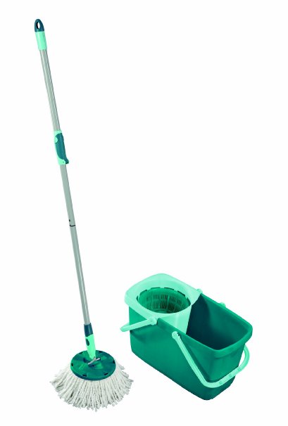 Leifheit Clean Twist Spin Mop System with Bucket and Round Mop Head