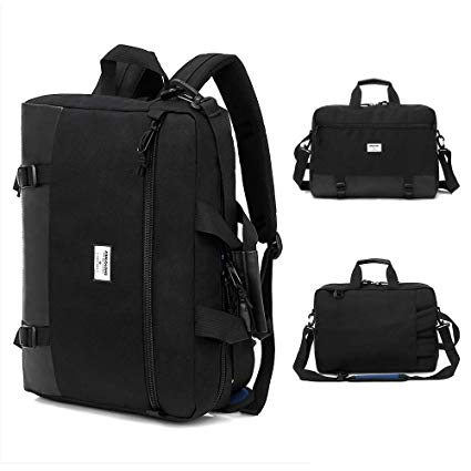 KINGSLONG Convertible Messenger Bag Shoulder Bag 15.6 Inch Laptop Backpack Briefcase 3 In 1 Multi-Functional Handbag