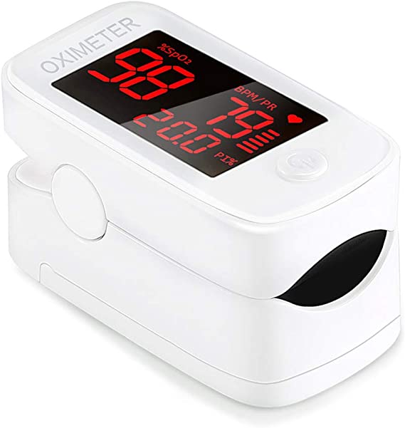 Finger Pulse Oximeter, Blood Oxygen Saturation Monitor with OLED Screen Display