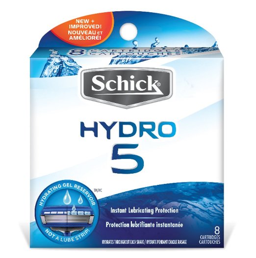 Schick Hydro 5 Razor Blade Refills for Men with Flip Trimmer - 8 Count