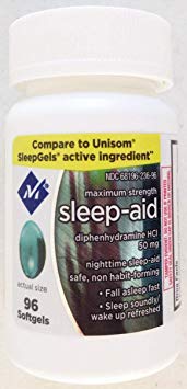 Member's Mark (AKA Simply Right) Maximum Strength Sleep Aid - 96 SoftGels